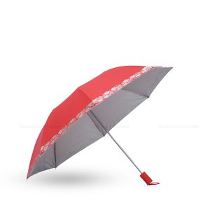 Women's Two Fold UV Border Printed Siyarata Umbrella S2007